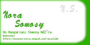 nora somosy business card